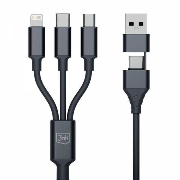 3mk Hyper 3-in-1 Cable 1.5m USB Type-A / Ty... | Klikk Malta