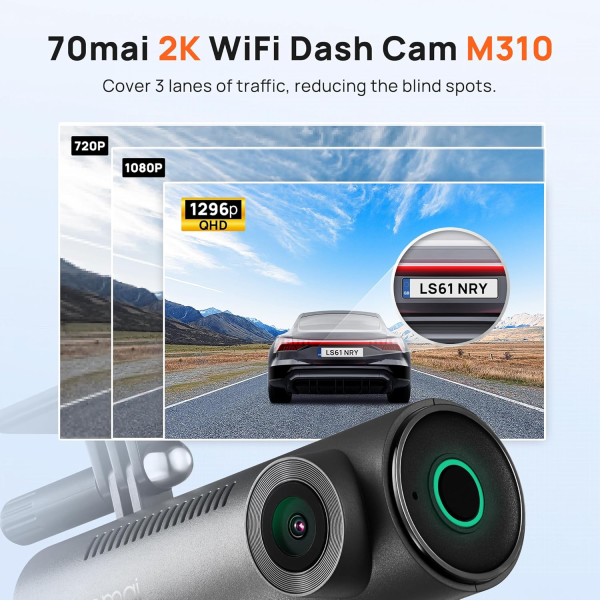 70mai M310 2K Smart Wi-Fi Dash Cam | Klikk Malta