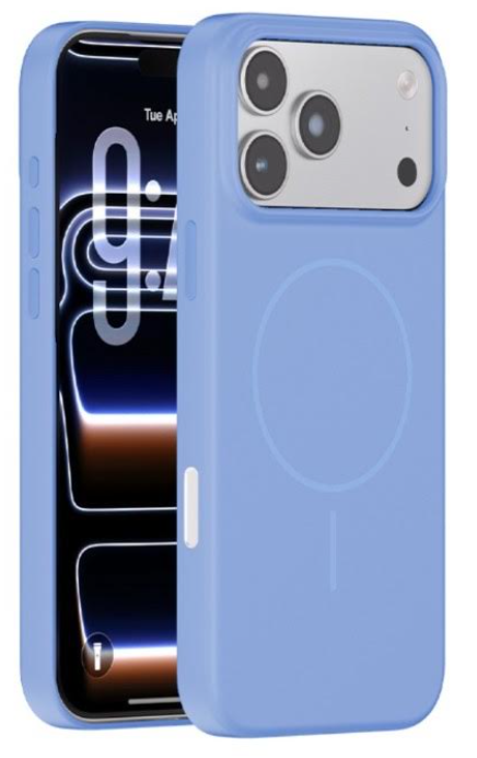 BWOO iPhone 18 Pro Mute Face Case Light Blue