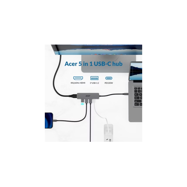 Acer 5-in-1 USB-C Docking Station (HDMI, 1x... | Klikk Malta