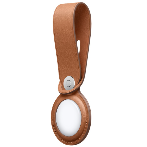 Apple AirTag Leather Loop - Saddle Brown | Klikk Malta