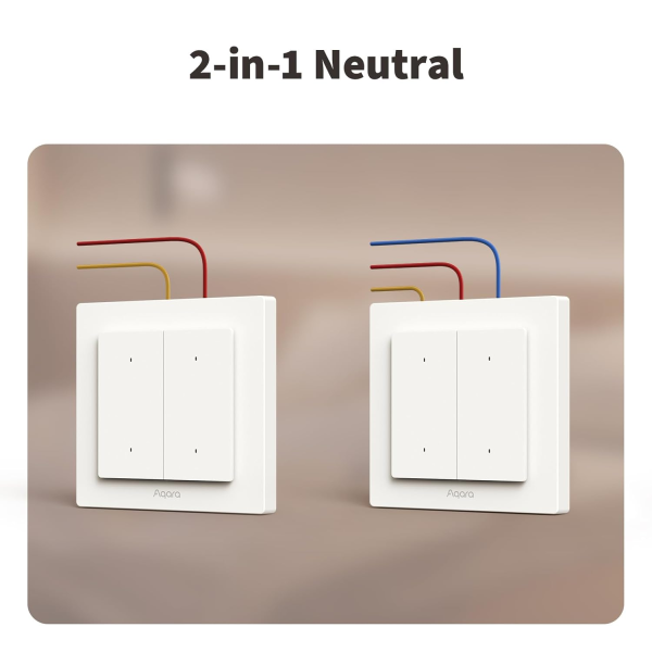 Aqara Light Switch H2 4-button 2-channel White | Klikk Malta