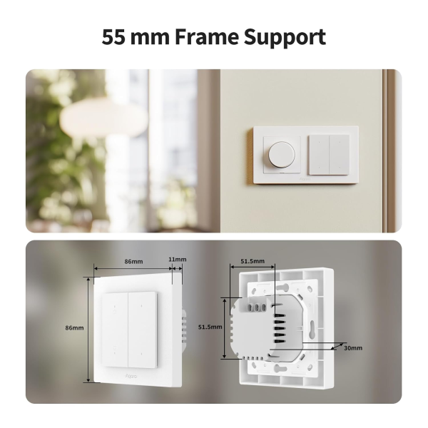 Aqara Shutter Switch H2 White+Grey | Klikk Malta