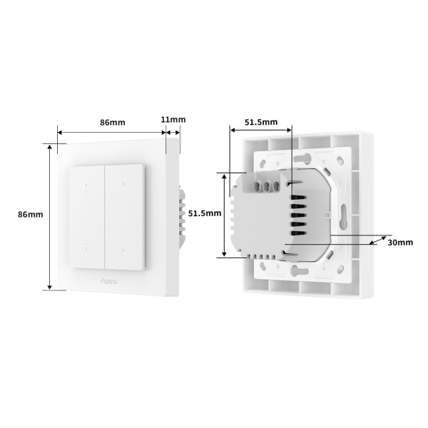 Aqara Shutter Switch H2 White+Grey | Klikk Malta