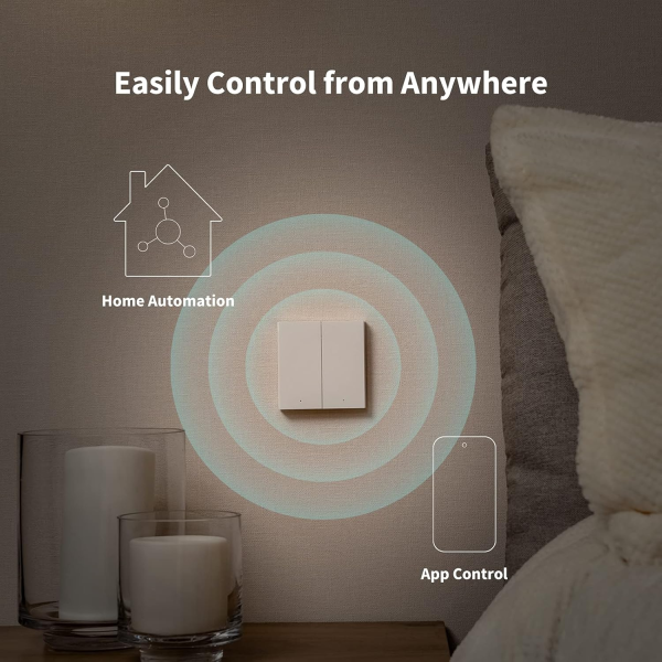 Aqara Smart Wall Switch H1 Double Rocker w/... | Klikk Malta