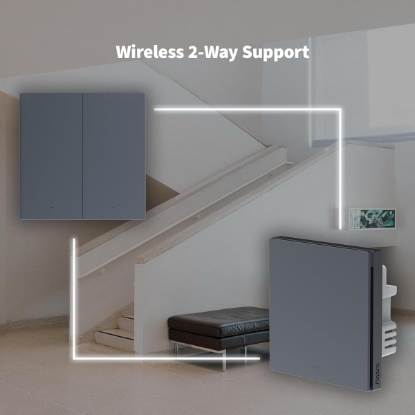 Aqara Smart Wall Switch H1 Double Rocker wo... | Klikk Malta
