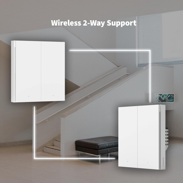 Aqara Smart Wall Switch H1 Double Rocker wo... | Klikk Malta