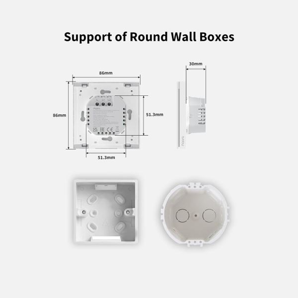 Aqara Smart Wall Switch H1 Single Rocker wo... | Klikk Malta