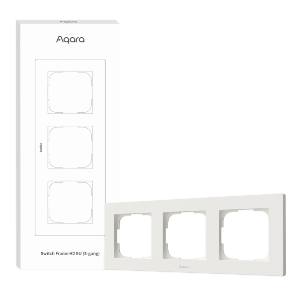 Aqara Switch Frame H2 EU 3-gang White | Klikk Malta