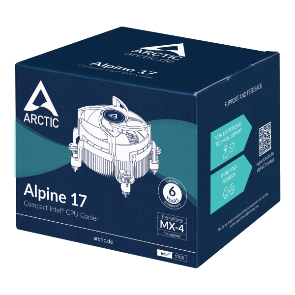 Arctic Alpine 17 Compact Intel CPU Cooler | Klikk Malta