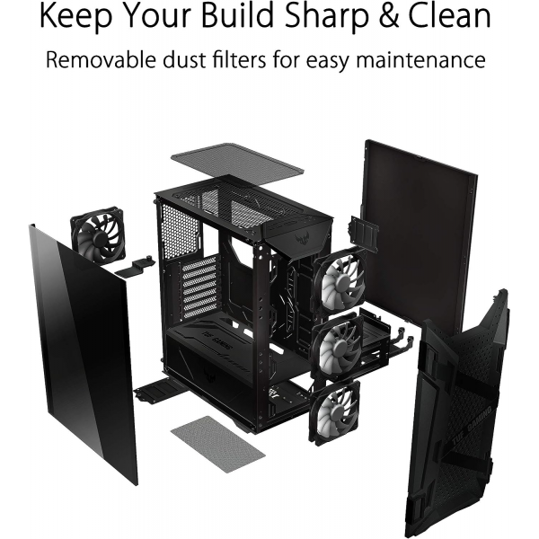 ASUS TUF Gaming GT301 ARGB Computer Case Black | Klikk Malta