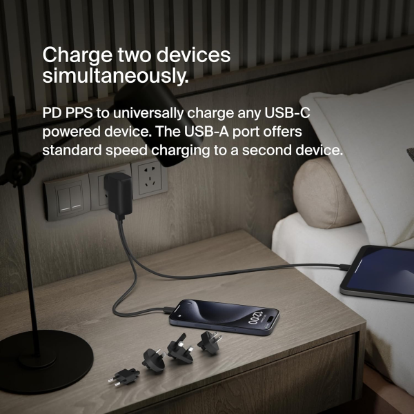 Belkin Charger Sector Hybrid USB-C 25W + Po... | Klikk Malta
