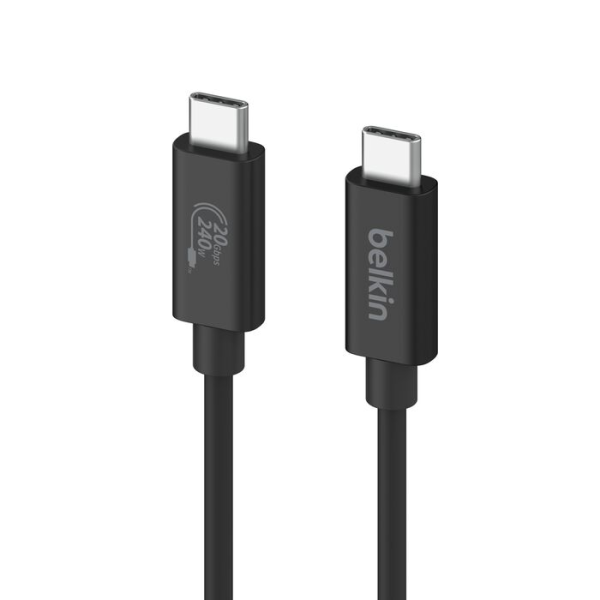 Belkin Connect USB4 240W 20Gbps Cable 2m Black | Klikk Malta
