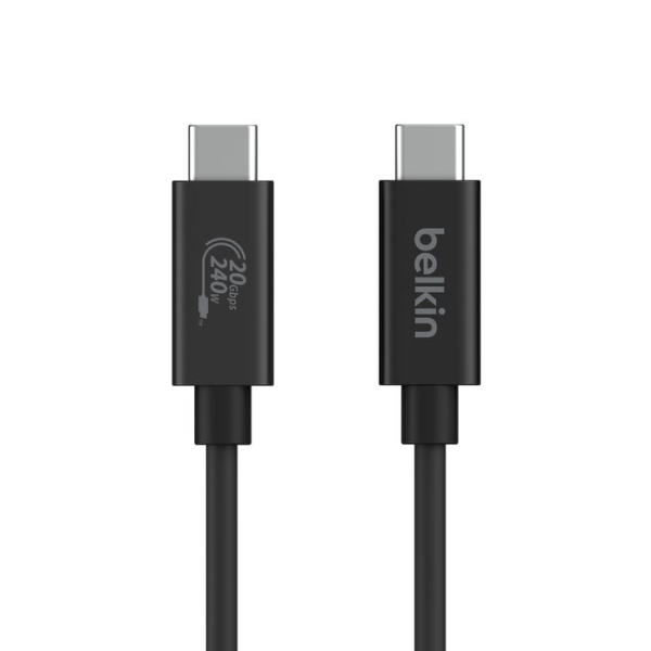 Belkin Connect USB4 240W 20Gbps Cable 2m Black | Klikk Malta