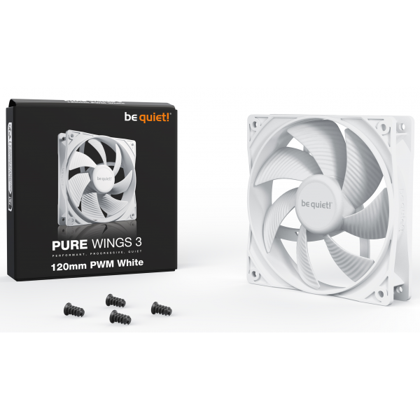 be quiet! Pure Wings 3 120mm PWM Fan White | Klikk Malta