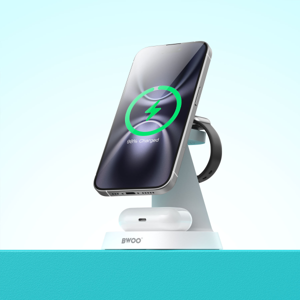 BWOO 3-in-1 Compact Wireless Charger Stand ... | Klikk Malta