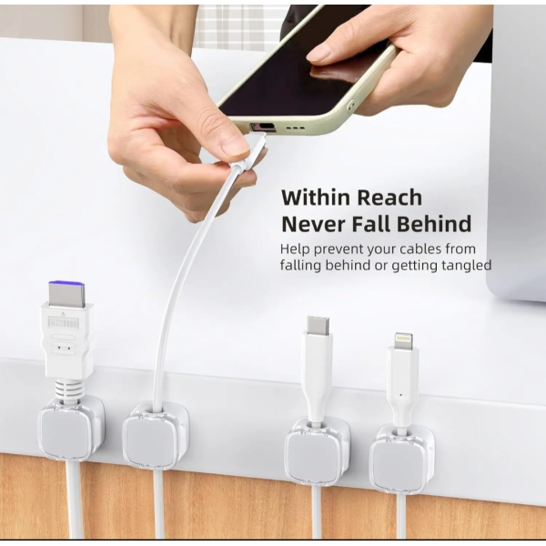 Cable Holders (6-pack) Black and White | Klikk Malta