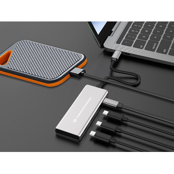 Conceptronic 4-port USB-C Hub | Klikk Malta