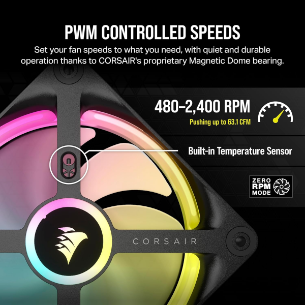 Corsair iCUE Link QX120 RGB 120mm Fan Kit x... | Klikk Malta