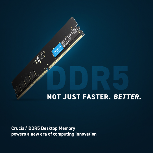 Crucial 32GB 4800MHz DDR5 DIMM RAM | Klikk Malta