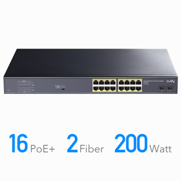 Cudy GS1020PS2 16-port Gigabit PoE+ 200W Sw... | Klikk Malta