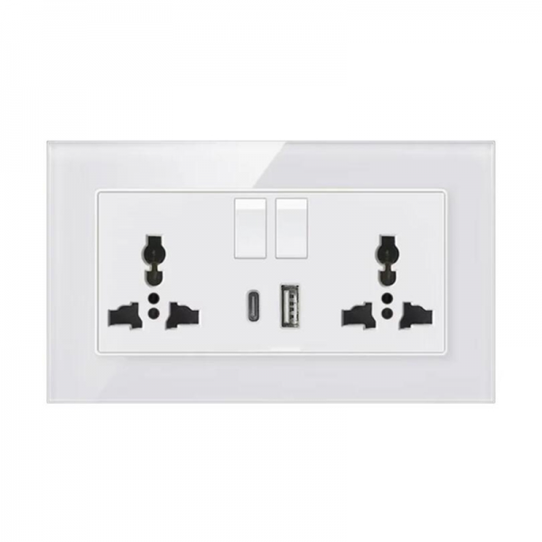 Electric Wall Socket Outlet Universal Doubl... | Klikk Malta