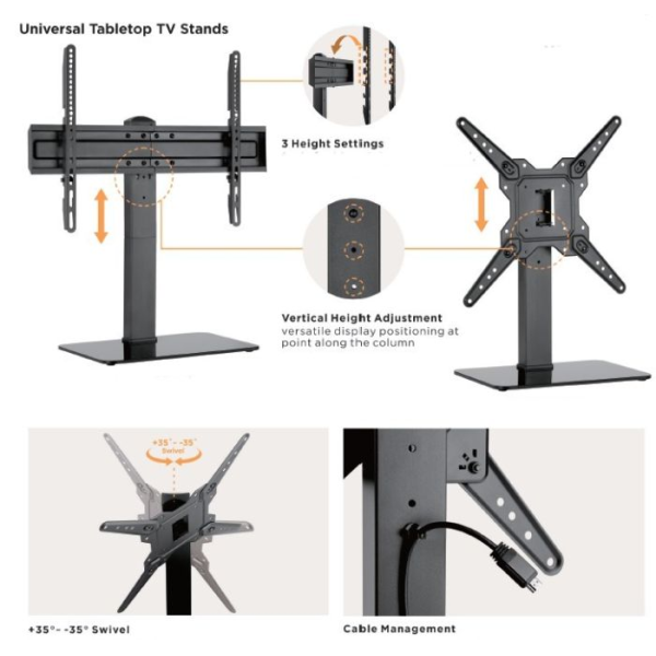 Equip TV/Monitor Table Stand 37-70 inch 40k... | Klikk Malta