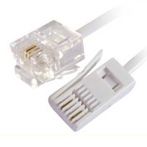 Flexicon RJ11 (M) to BT (M) Cable 5m White | Klikk Malta