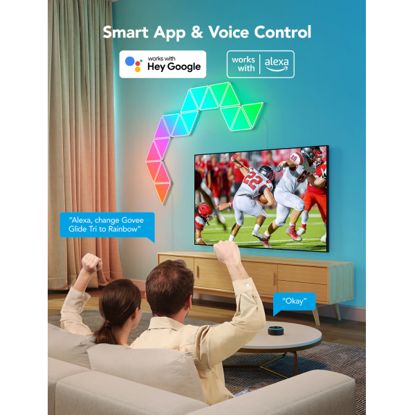 Govee Glide Triangle Wi-Fi & Bluetooth Smar... | Klikk Malta