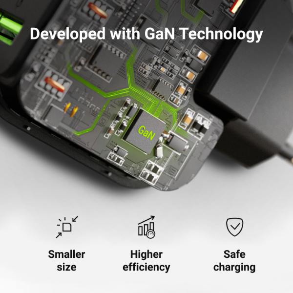Green Cell 65W PowerGaN 2 xUSB-C 1 xUSB-A P... | Klikk Malta