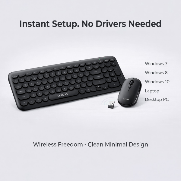 HAVIT PC Series Wireless Keyboard & Mouse C... | Klikk Malta