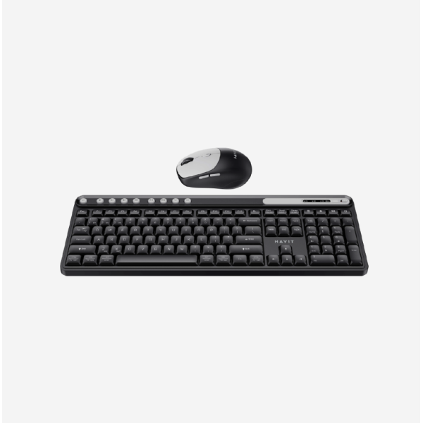HAVIT PC Series Wireless Keyboard & Mouse Combo Black Grey