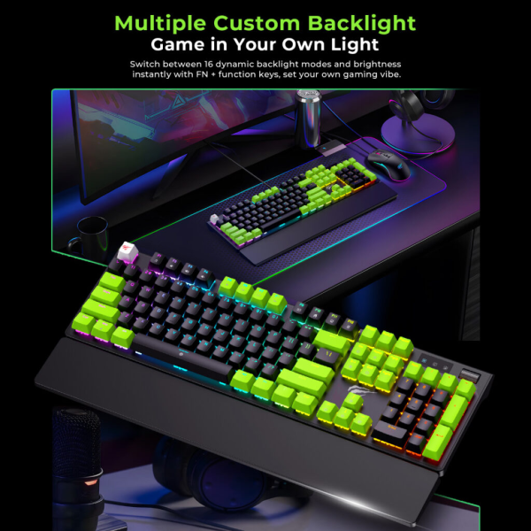 HAVIT RGB Backlit Mechanical Keyboard Blue ... | Klikk Malta