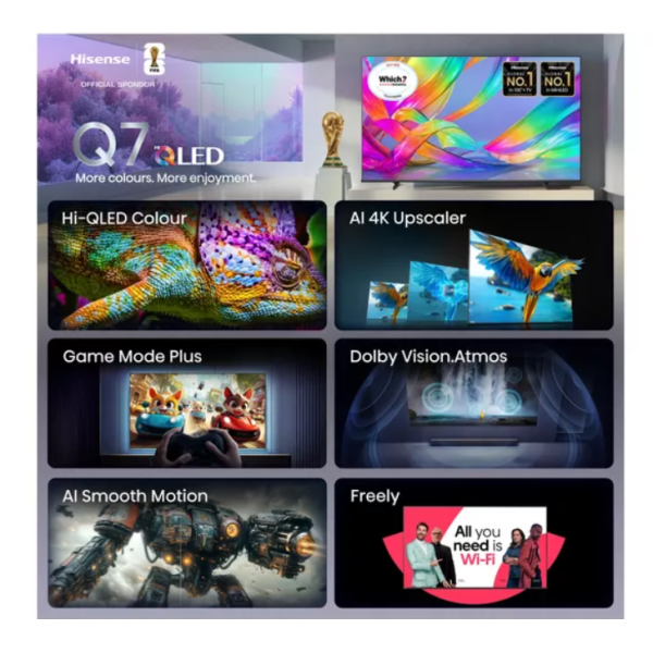 Hisense 85Q7S 85 inch UHD Hi-QLED Smart TV | Klikk Malta