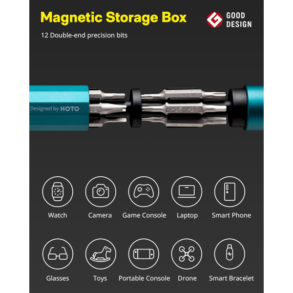 HOTO 24-in-1 Precision Screwdriver Green (2... | Klikk Malta
