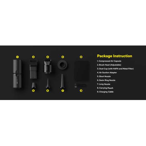 HOTO Compressed Air Capsule Black | Klikk Malta