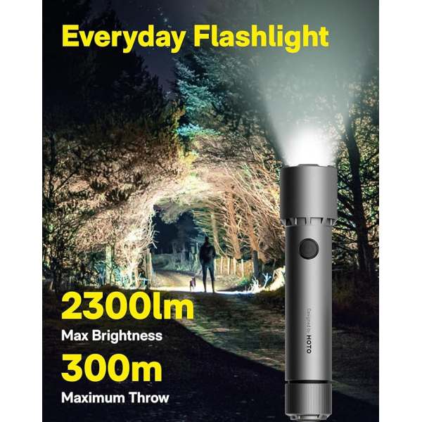 HOTO Flashlight Tactics 2300 Silver | Klikk Malta