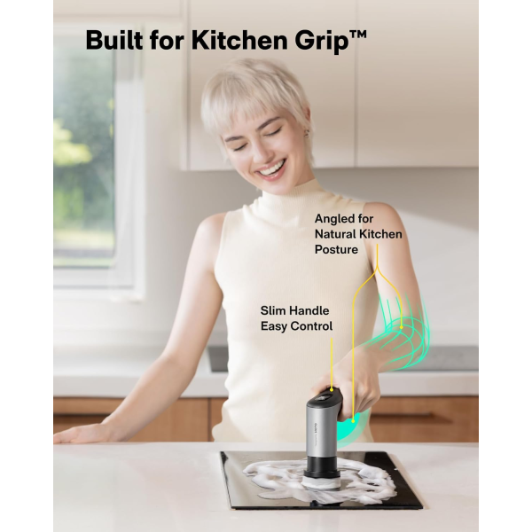 HOTO Grip Cordless Spin Scrubber Grey-Black | Klikk Malta
