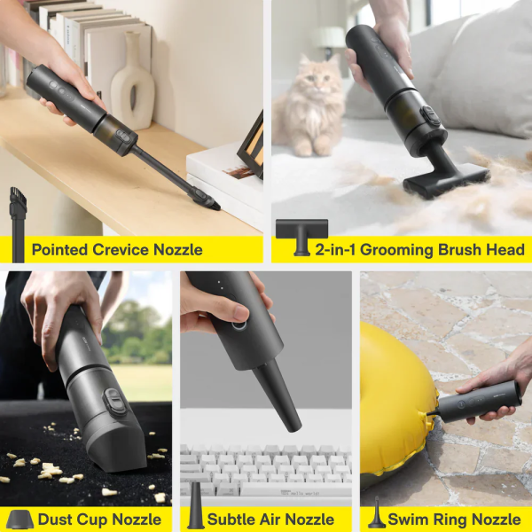 HOTO Handheld Car Vacuum Cleaner Grey | Klikk Malta