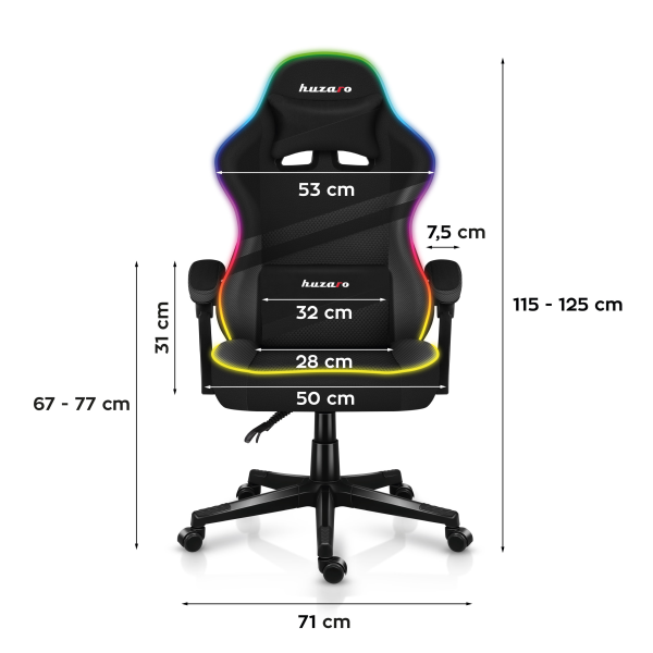 Huzaro Force 4.4 RGB Gaming Chair Black | Klikk Malta