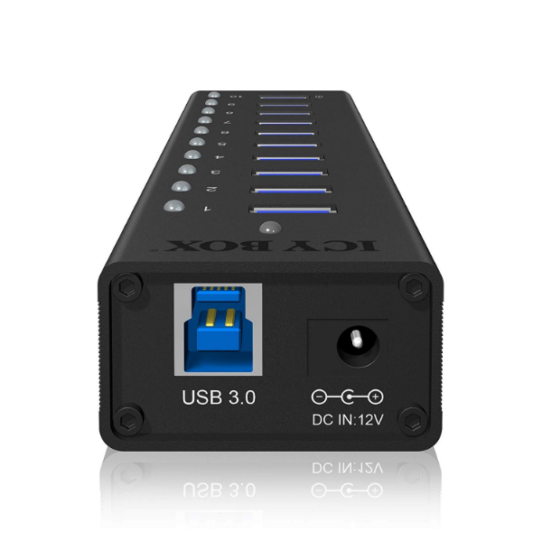 Icy Box 10 Port USB 3.0 Hub & Charger | Klikk Malta