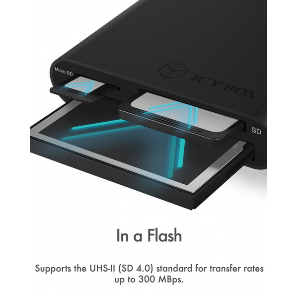 ICY BOX CF/SD/microSD USB 3.0 Card Reader | Klikk Malta