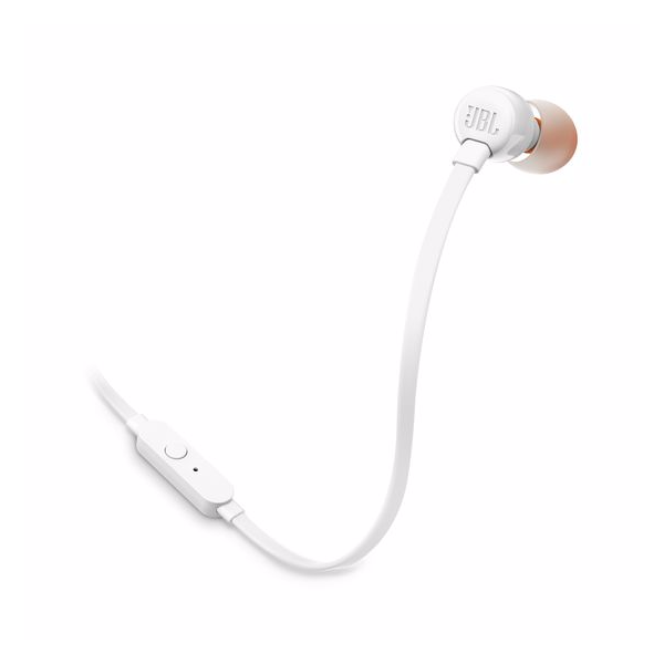 JBL T110 Earphones & Mic White | Klikk Malta