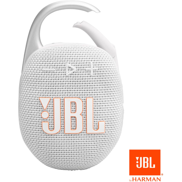 JBL Clip 5 Portable Wireless Speaker White | Klikk Malta