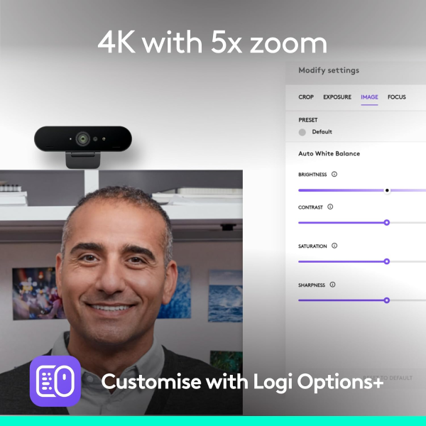 Logitech Brio 4K USB Webcam (MS Hello) | Klikk Malta