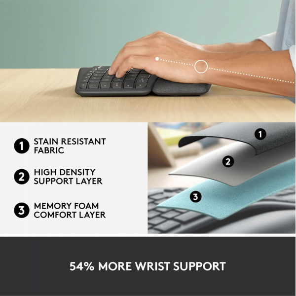 Logitech K860 Ergonomic Wireless Keyboard | Klikk Malta