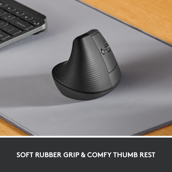 Logitech Lift Ergonomic Wireless Mouse Black | Klikk Malta
