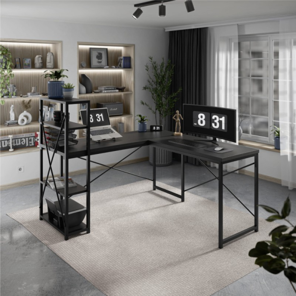 Mark Adler 145cm Corner Desk Black | Klikk Malta