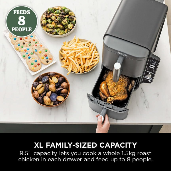 Ninja Double Stack XL SL400 2-Drawer Air Fryer | Klikk Malta