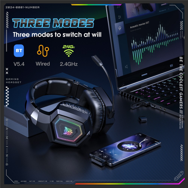 Onikuma GT806 Gaming Headphones Black | Klikk Malta